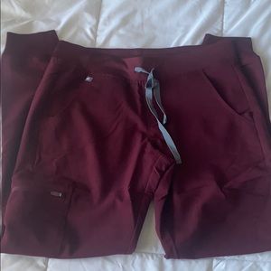 FIGS Burgundy Zamora Joggers